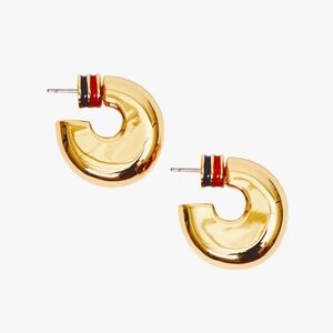 Clare V. Le Hoop Earrings in Gold